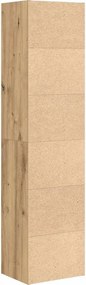 vidaXL Βιβλιοθήκη Αρτισιανή Δρυς 31x24x127 εκ. Επεξ. Ξύλο