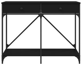 Τραπέζι Κονσόλα Μαύρο 100 x 39 x 78,5 εκ. από Επεξεργ. Ξύλο - Μαύρο