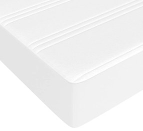 Κρεβάτι Boxspring με Στρώμα Λευκό 140x190εκ.από Συνθετικό Δέρμα - Λευκό