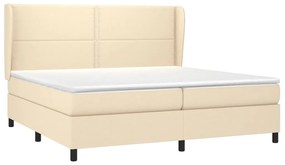 ΚΡΕΒΑΤΙ BOXSPRING ΜΕ ΣΤΡΩΜΑ ΚΡΕΜ 200X200 ΕΚ. ΥΦΑΣΜΑΤΙΝΟ 3127914