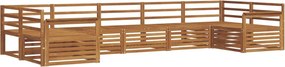 vidaXL Σειρά Καναπέ Εξωτερικού 7 pcs Φυσικό