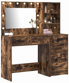 vidaXL Τραπέζι περιποίησης με συρτάρι 2 pcs Καφέ 78.5 x 41 x 135 εκ