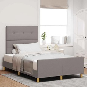 vidaXL Σκελετός Κρεβατιού με κεφαλάρι Taupe 120 x 200 cm ύφασμα