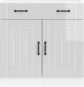 vidaXL ντουλάπι βάσης κουζίνας Lucca Λευκό Υψηλής στιλπνότητας