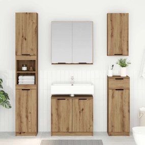 vidaXL Σετ Επίπλων Μπάνιου 5 τμχ. Artisan Oak Επεξεργασμένο Ξύλο