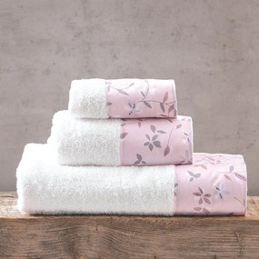 Πετσέτες Carlin (Σετ 3τμχ) Pink Ρυθμός Towels Set 70x140cm 100% Βαμβάκι