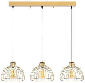 Φωτιστικό Οροφής - Ράγα Kozan 942FLG1476 101x28x126cm 3xE27 40W Gold Opviq