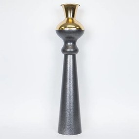 Βάζο Μεταλλικό 752-22023 19,7x19,7x86.5cm Gold-Black Estheti Home Metal