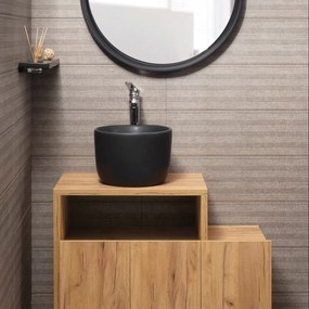 Pindos Black Matt 31x40 - Νιπτηρας Μπανιου
