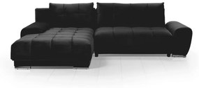 Γωνιακός καναπές κρεβάτι Jacks με αποθηκευτικό χώρο, μαύρο 273x191x83cm Αριστερή γωνία – CHO-TED-001