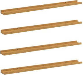 vidaXL Ράφι Τοίχου Επιτοίχιο 4 pcs Μπεζ 100 x 9 x 3 cm