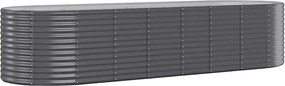 vidaXL Ζαρντινιέρα Ανθρακί 322x40x68 εκ Γαλβανισμένος χάλυβας