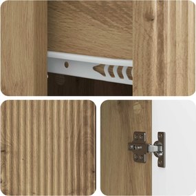 vidaXL Πλαϊνό γραφείο Artisan Δρυς 66 x 34,5 x 90 εκ