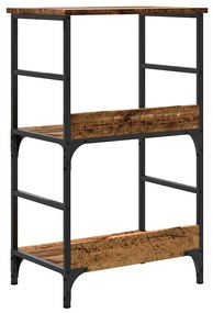 Ντουλάπι βιβλίων Παλιό ξύλο 50x33x82 cm Κατασκευασμένο ξύλο - Καφέ