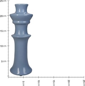 Κηροπήγιο ArteLibre Μπλε Κεραμικό 8x8x24cm