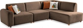 Corner Sofa S-Loft Right - Brown Brown