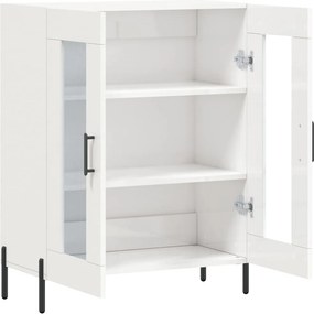 vidaXL Ντουλάπι Γυαλιστερό Λευκό 69,5x34x90 εκ. Επεξεργασμένο Ξύλο