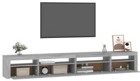vidaXL Έπιπλο Τηλεόρασης με LED Γκρι Sonoma 270x35x40 εκ.