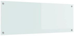 vidaXL Πίσω τοίχος Κουζίνας Λευκό 110x40x0,6 εκ Γυαλί Κατεργασμένο