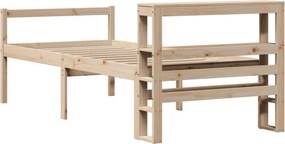 vidaXL Senior Bed Φυσικό 90 x 190 cm Solid pine wood, plywood slats