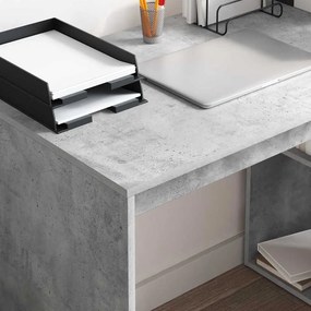 vidaXL Γραφείο Σκυρόδεμα Γκρι 108 x 55 x 103 cm Επεξεργασμένο Ξύλο