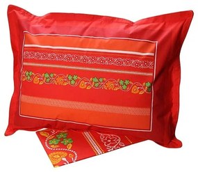 Σετ Σεντόνια Cotton Feelings εμπριμέ 4674 Red Μονό (160x260)