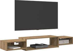 vidaXL Κρεμαστός θρανίο τηλεόρασης Επιτοίχιο Artisan Δρυς
