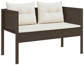 vidaXL Σετ Καναπέ Κήπου 6 pcs Καφέ και κρεμ συνθετικό ρατάν