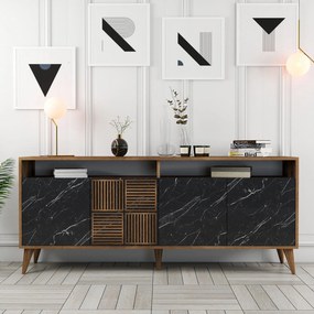 Κονσόλα Καρυδί / Μαύρο GAENAS 180x35x78