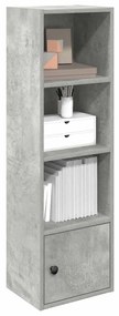 vidaXL Βιβλιοθήκη Γκρι Σκυροδέματος 31x24x102 εκ. Επεξεργ. Ξύλο