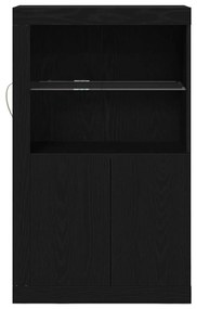 vidaXL Βοηθητικό ντουλάπι Μαύρη δρυς 60.5 x 37 x 100 εκ