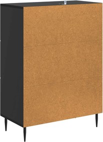 vidaXL Πλαϊνό γραφείο Μαύρο 66 x 34,5 x 89,5 εκ Επεξεργασμένο Ξύλο
