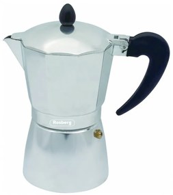 Καφετιέρα Espresso χειρός Rosberg R51173BA9, 9 φλιτζανιών, Αλουμίνιο, Ασημί