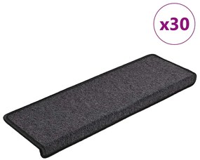 vidaXL Πατάκια για σκάλες 30 τεμ. 65x21x4 cm Ανθρακί