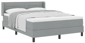 vidaXL Κρεβάτι Box Spring με στρώμα σε ανοιχτό γκρι, 140 x 200 εκ.