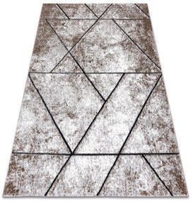 Σύγχρονο χαλί COZY 8872 Τοίχος, γεωμετρική, τρίγωνα - δομική δύο επίπεδα μαλλιού καφέ