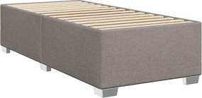 vidaXL Κρεβάτι Boxspring με Στρώμα Taupe 90x200 εκ. Υφασμάτινο