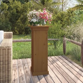 vidaXL Βάση Λουλουδιών Καφέ 40x40x90 εκ. από Μασίφ Ξύλο Πεύκου