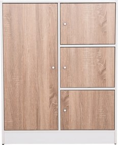 ΝΤΟΥΛΑΠΙ ΜΕ 4 ΑΠΟΘ.ΧΩΡΟΥΣ MATIN HM2479.01 SONAMA OAK-ΛΕΥΚΗ ΜΕΛΑΜΙΝΗ 80x39,5x99,5Υεκ