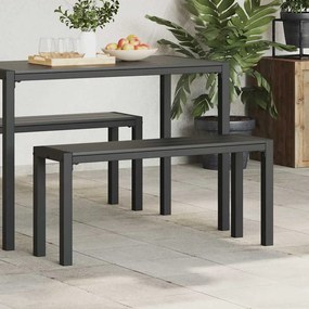 vidaXL Παγκάκι κήπου Μαύρο 100 x 28 x 45 εκ. Ατσάλι