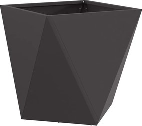 vidaXL Γλάστρα 2 τμχ. Μαύρο 40 x 40 x 40 cm Ατσάλι