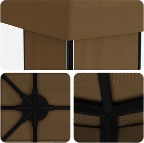 vidaXL Κήπος Γκαζebo 6 x 3 m Taupe Πολυεστέρας και Χάλυβας 190