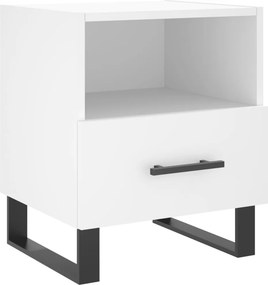 vidaXL Κομοδίνο Λευκό 40 x 35 x 47,5 εκ. από Επεξεργασμένο Ξύλο