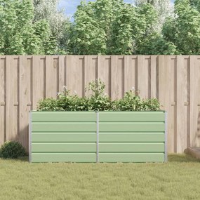 vidaXL Γλάστρα Παστέλ Πράσινο 195 x 100 x 75 εκ Επικαλυμμένος Χάλυβας