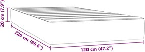 vidaXL Στρώμα με Pocket Springs 120 x 220 x 20 εκ. Ροζ