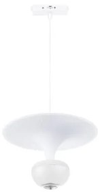 Μαγνητικό Κρεμαστό Φωτιστικό Ράγας Ultra Thin LED 5W 3CCT Φ20cm InLight TMU0240-White Λευκό