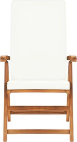 vidaXL Σετ Τραπεζαρίας Κήπου 7 Τεμ. από Μασίφ Ξύλο Teak με Μαξιλάρια
