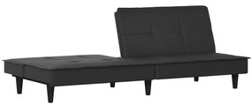 vidaXL Καναπές Κρεβάτι Μαύρος Υφασμάτινος