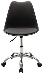 Καρέκλα γραφείου εργασίας Gaston II PP-PU μαύρο 48x57x90 εκ.