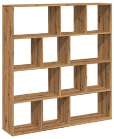 vidaXL Βιβλιοθήκη Αρτισιανή Δρυς 132x29x141,5 εκ. Επεξεργασμένο Ξύλο